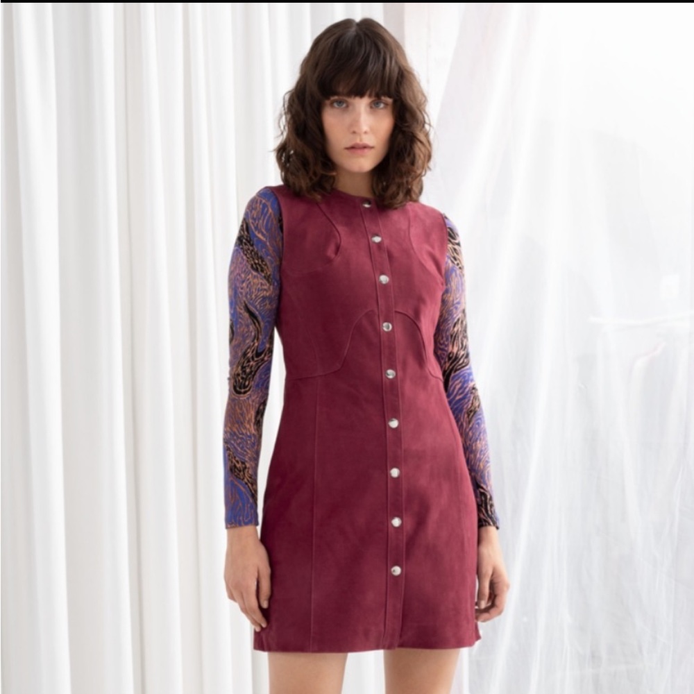 & Other Stories Suede Mini Dress
